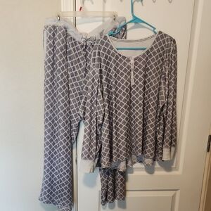 Nautica Xxl Blue and Gray Pajama Set